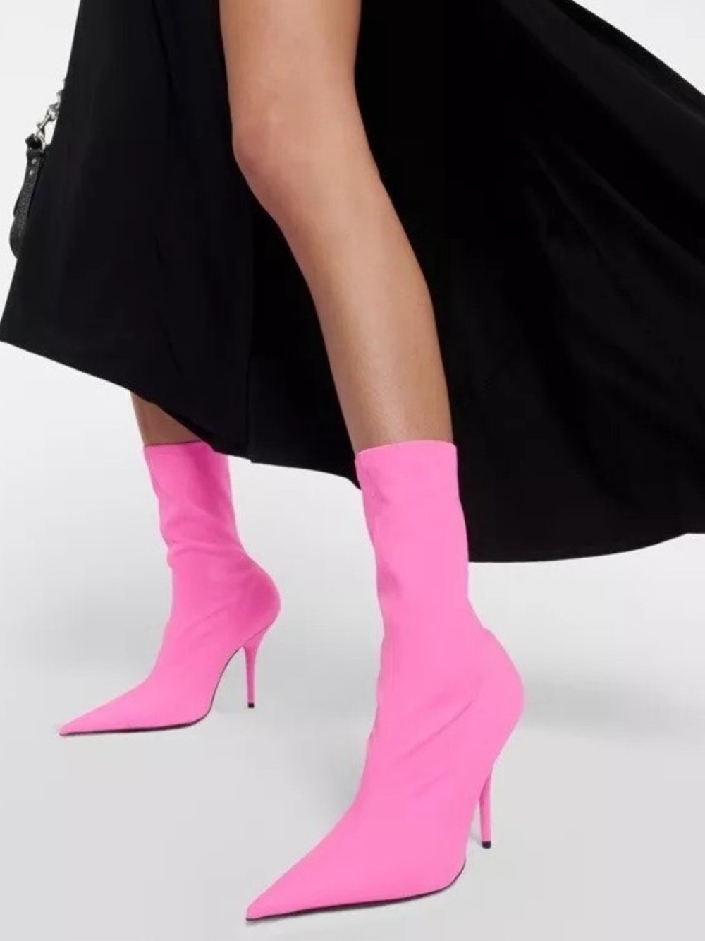 *NWT* Balenciaga Pink Pointed-Toe Sock Booties Size 38.5